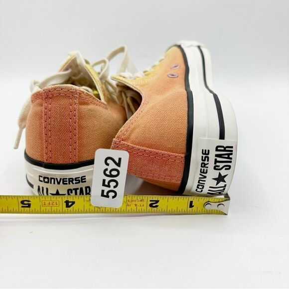 Customized Ombré Orange Yellow Converse All Star Low-Top Unisex Sneakers M4 W6 - Picture 13 of 15